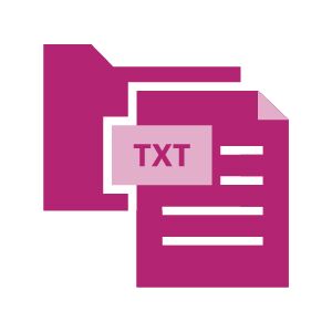 icon showing a plain text document