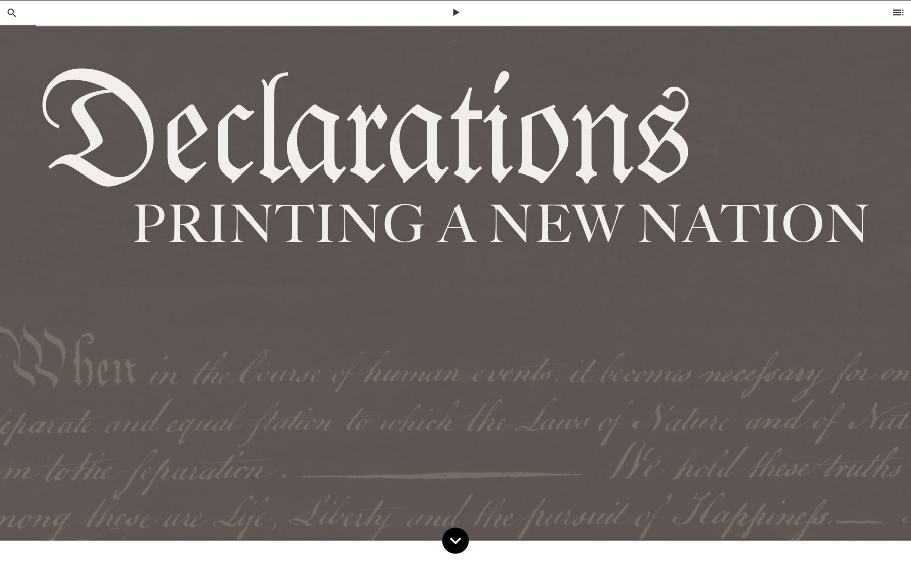 Declarations: Printing a New Nation
